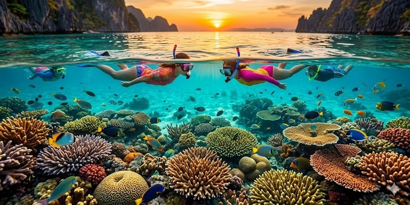 Khám phá San hô rực rỡ lúc Hoàng hôn